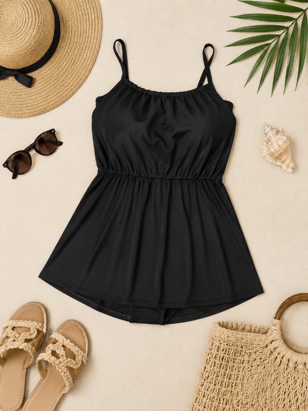 Miraclesuit Black Tummy Control Swimdress One Piece Swimsuit Underwire Estimated